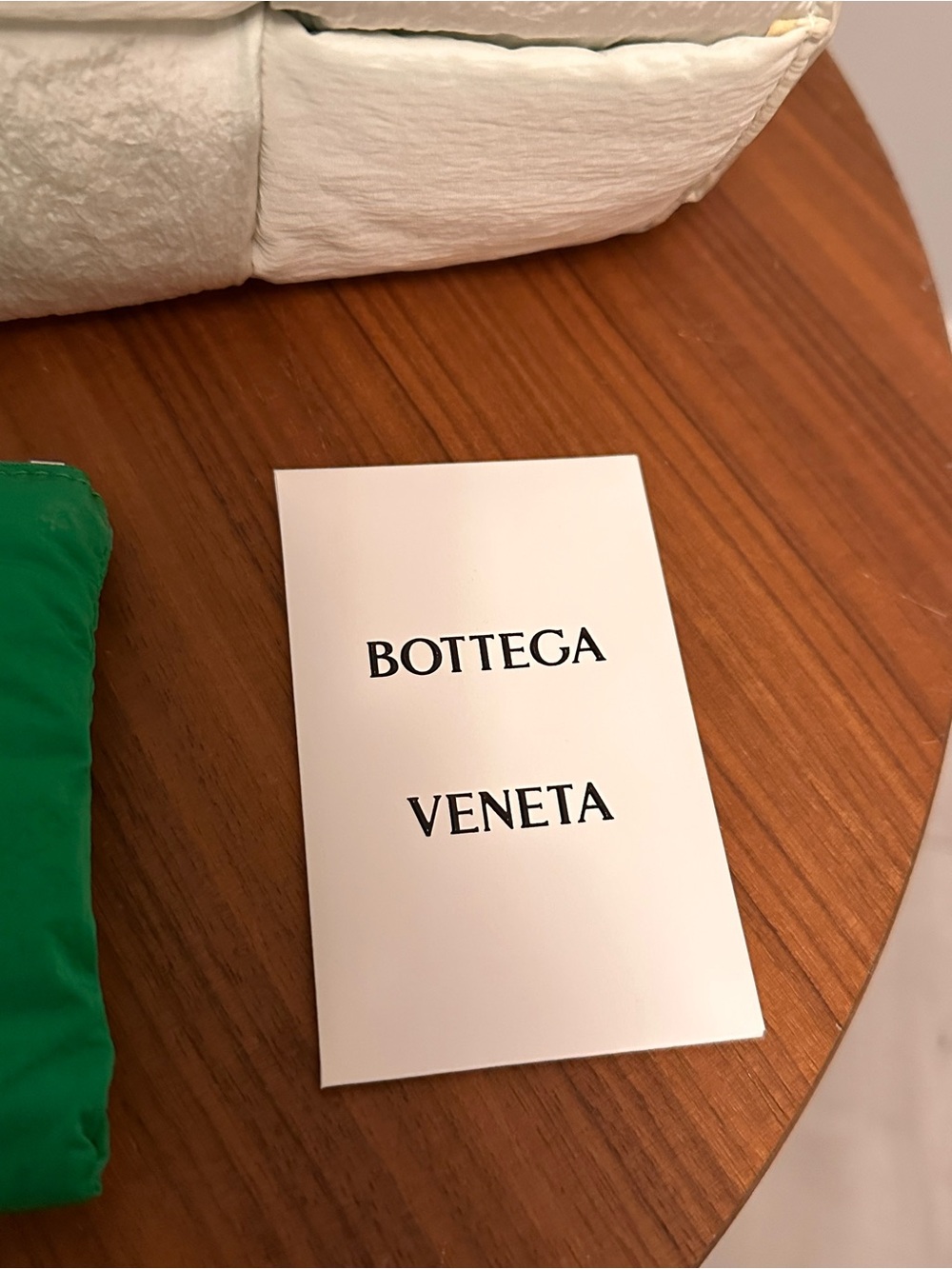 Bottega Veneta Cream Padded Cassette Shoulder Bag with Green Pouch - Picture 3 of 13